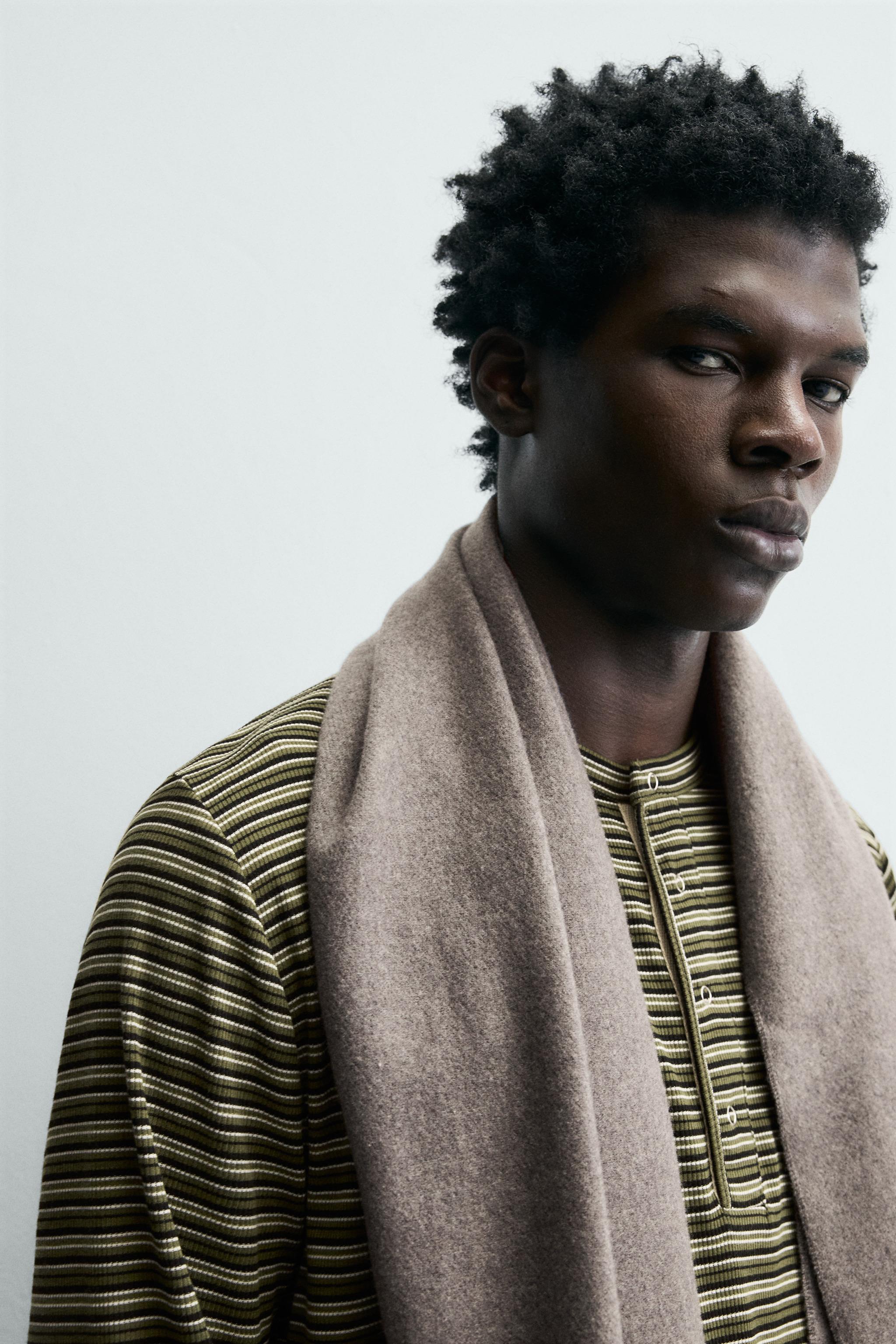 STRIPED HENLEY T-SHIRT